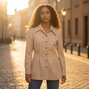 Vintage Bronson of California Pleated Jacket - Tan Size 9/10